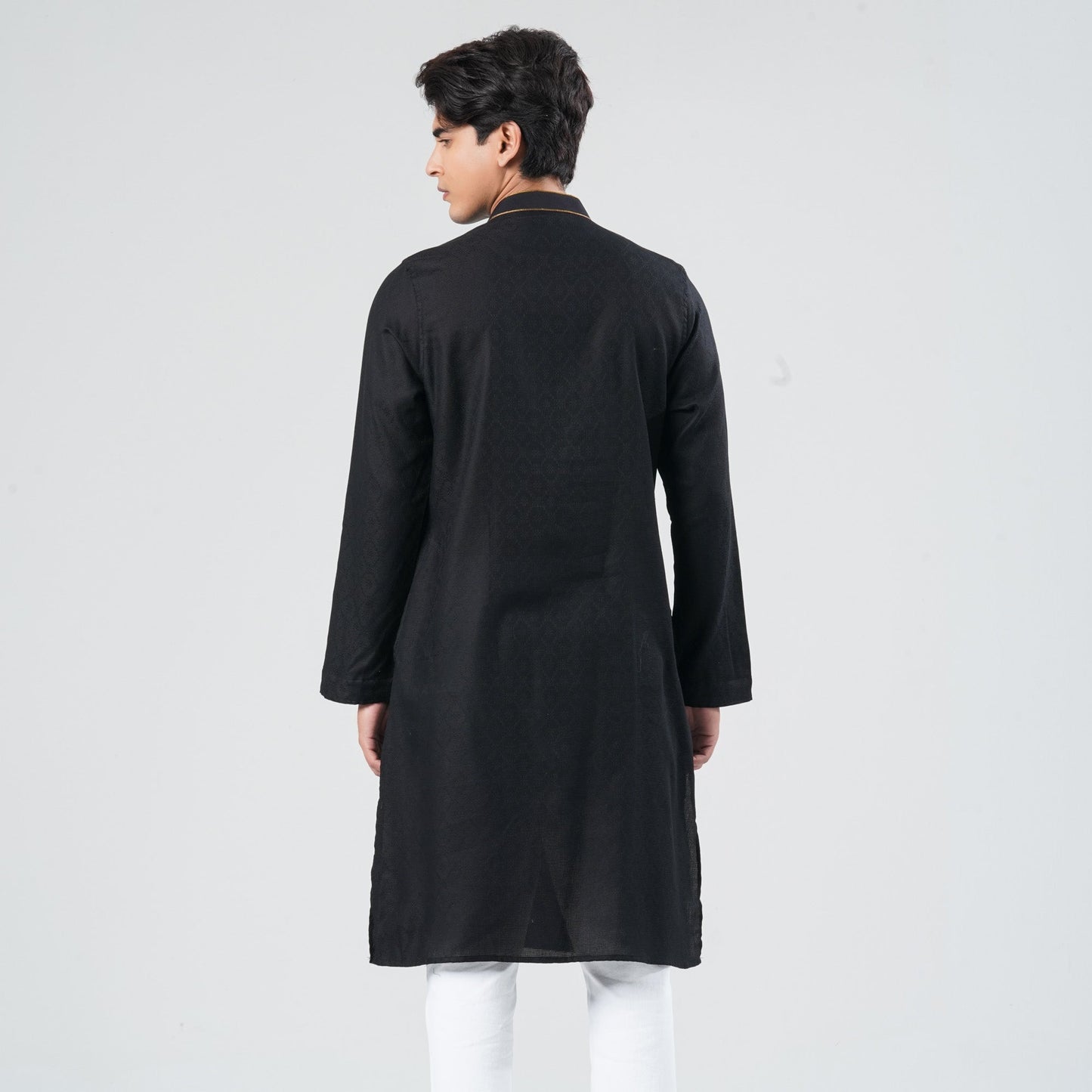 Men's Blended Jacquard Panjabi