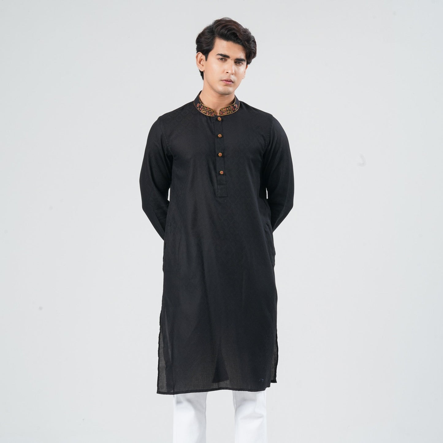 Men's Blended Jacquard Panjabi