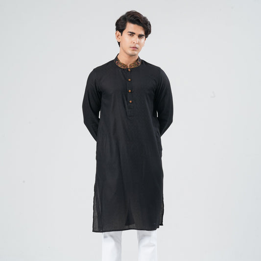 Men's Blended Jacquard Panjabi