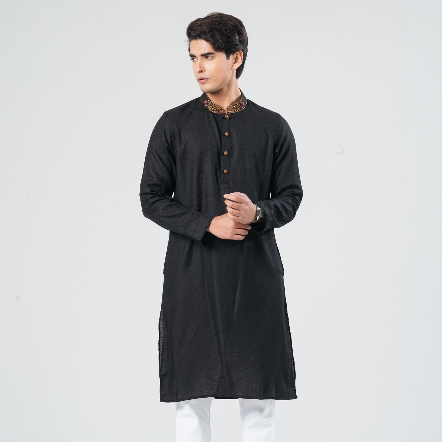 Men's Blended Jacquard Panjabi
