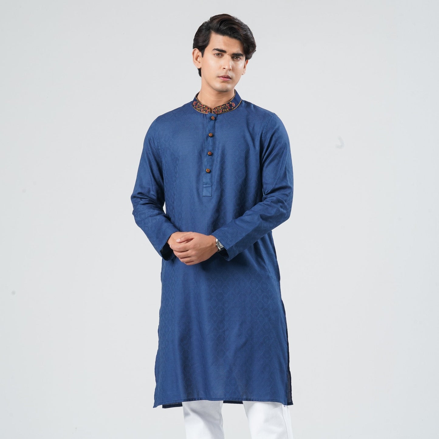 Men Blended Jacquard Panjabi