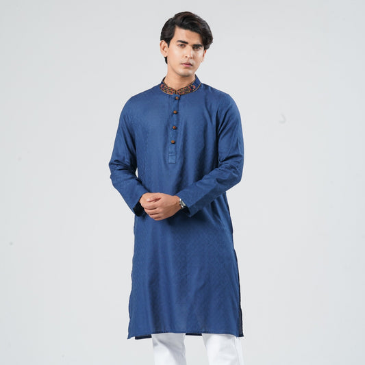 Men Blended Jacquard Panjabi