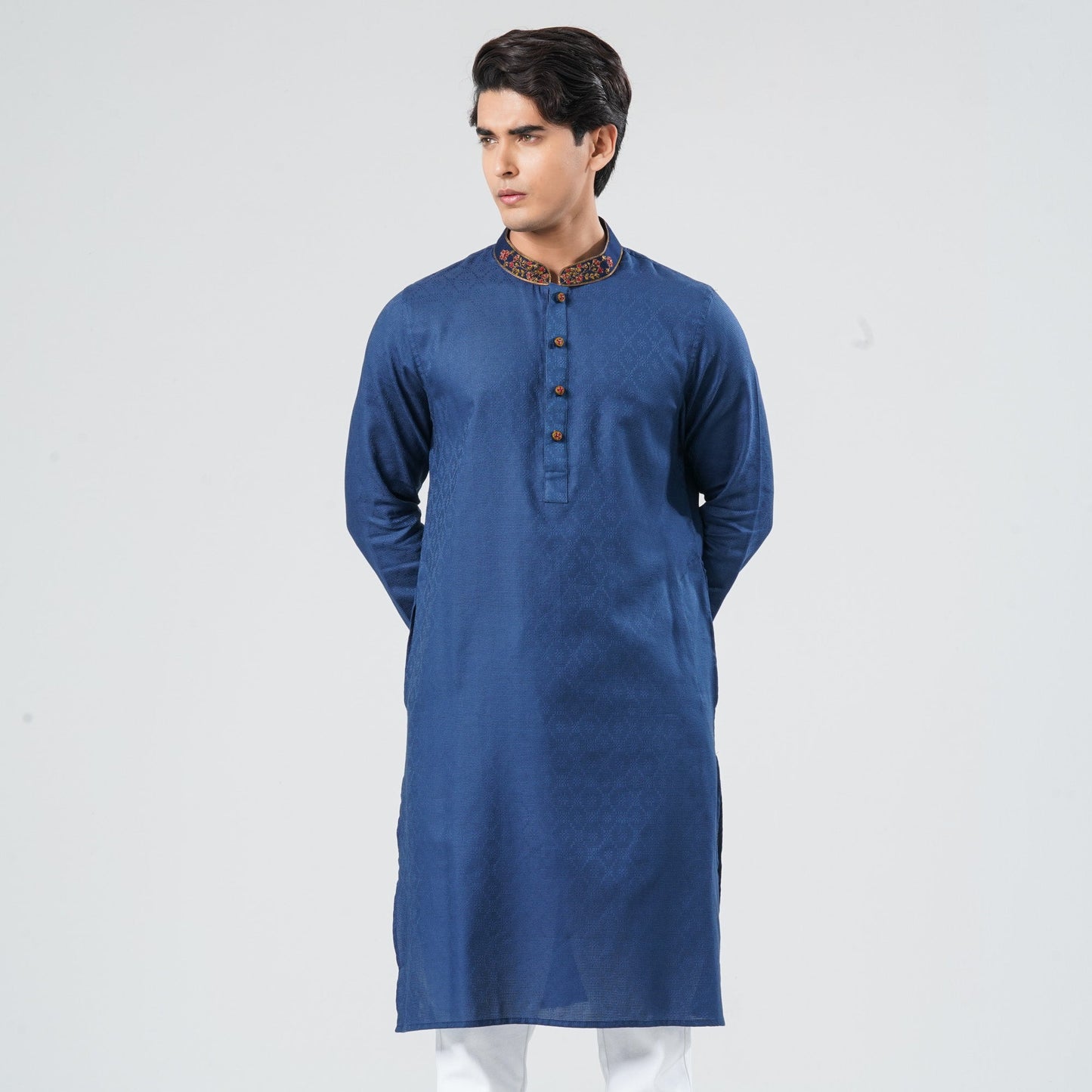 Men Blended Jacquard Panjabi