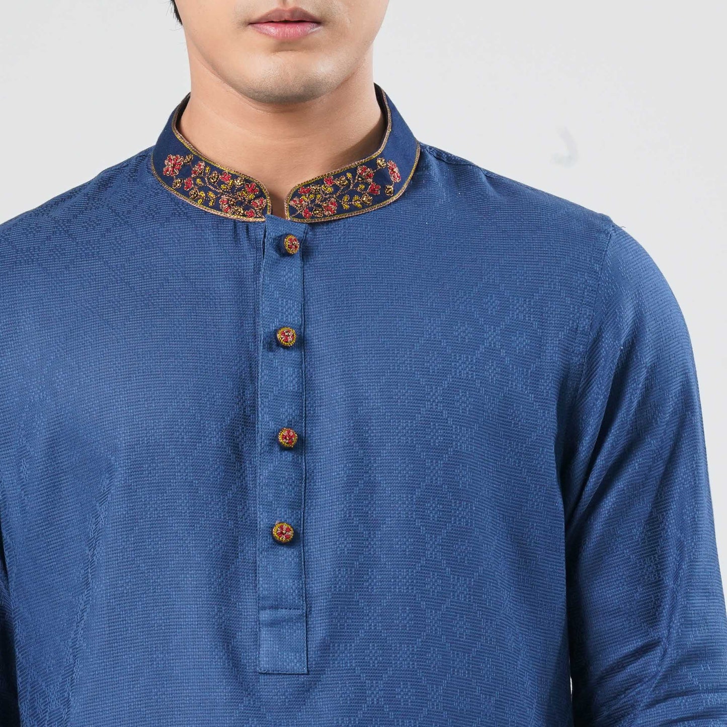 Men Blended Jacquard Panjabi