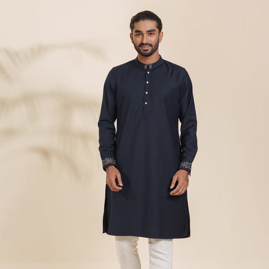 Mens Premium Dark Navy Panjabi
