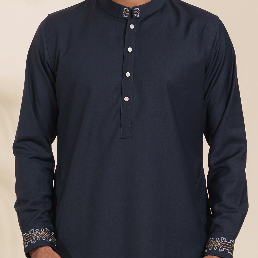 Mens Premium Dark Navy Panjabi