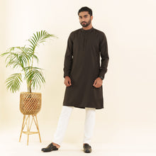 Load image into Gallery viewer, Mens Premium Panjabi- Blackish Green
