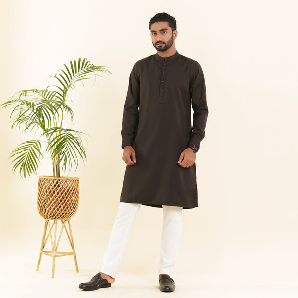 Mens Premium Panjabi- Blackish Green