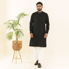 Load image into Gallery viewer, Mens Premium Panjabi- Jet Black1
