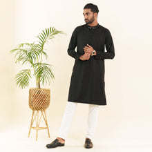 Load image into Gallery viewer, Mens Premium Panjabi- Jet Black1
