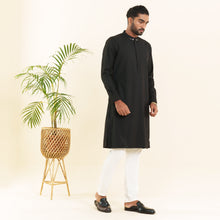 Load image into Gallery viewer, Mens Premium Panjabi- Jet Black1
