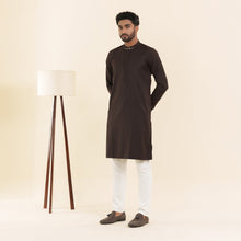 Load image into Gallery viewer, Mens Premium Panjabi- Coffee
