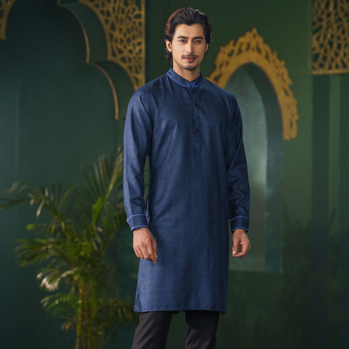 Mens Premium Berry Blue Panjabi