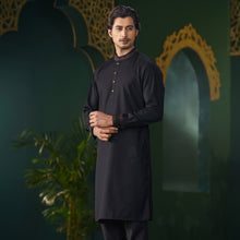 Load image into Gallery viewer, MENS PREMIUM PANJABI-BLACK
