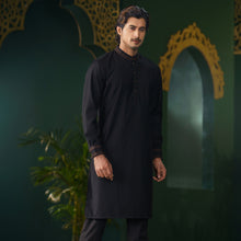 Load image into Gallery viewer, MENS PREMIUM PANJABI-BLACK
