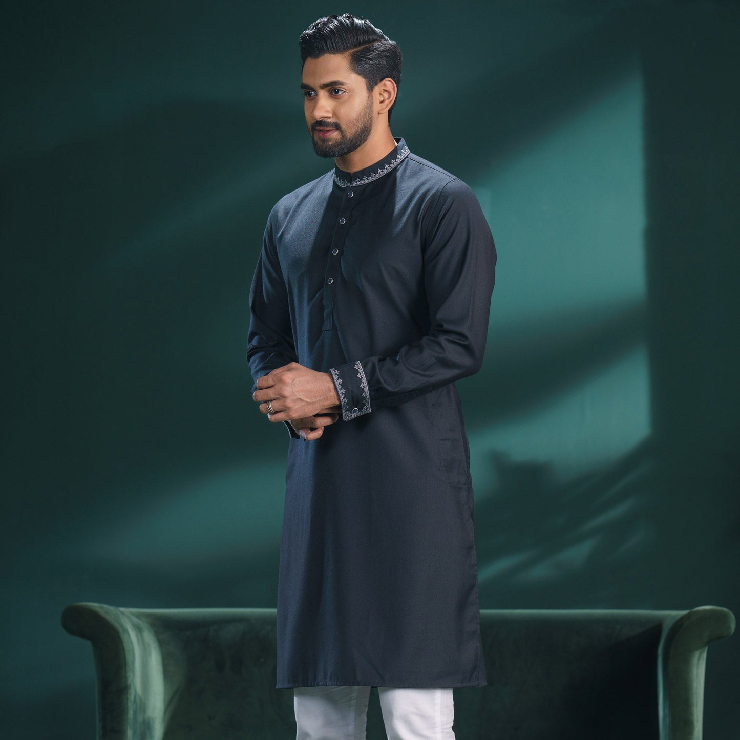 MENS PREMIUM PANJABI-NAVY
