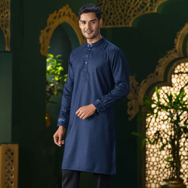 MENS PREMIUM PANJABI-INK BLUE