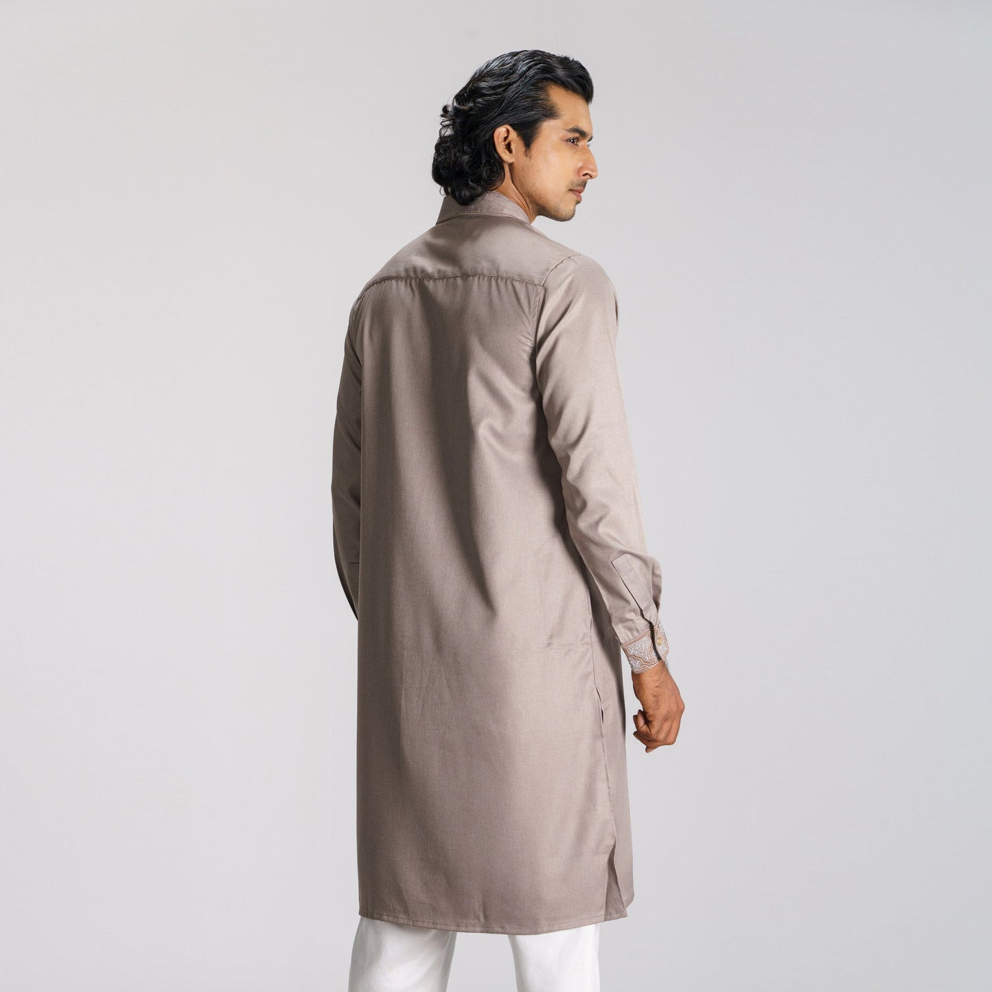 Men's Copper Grey Premium Panjabi