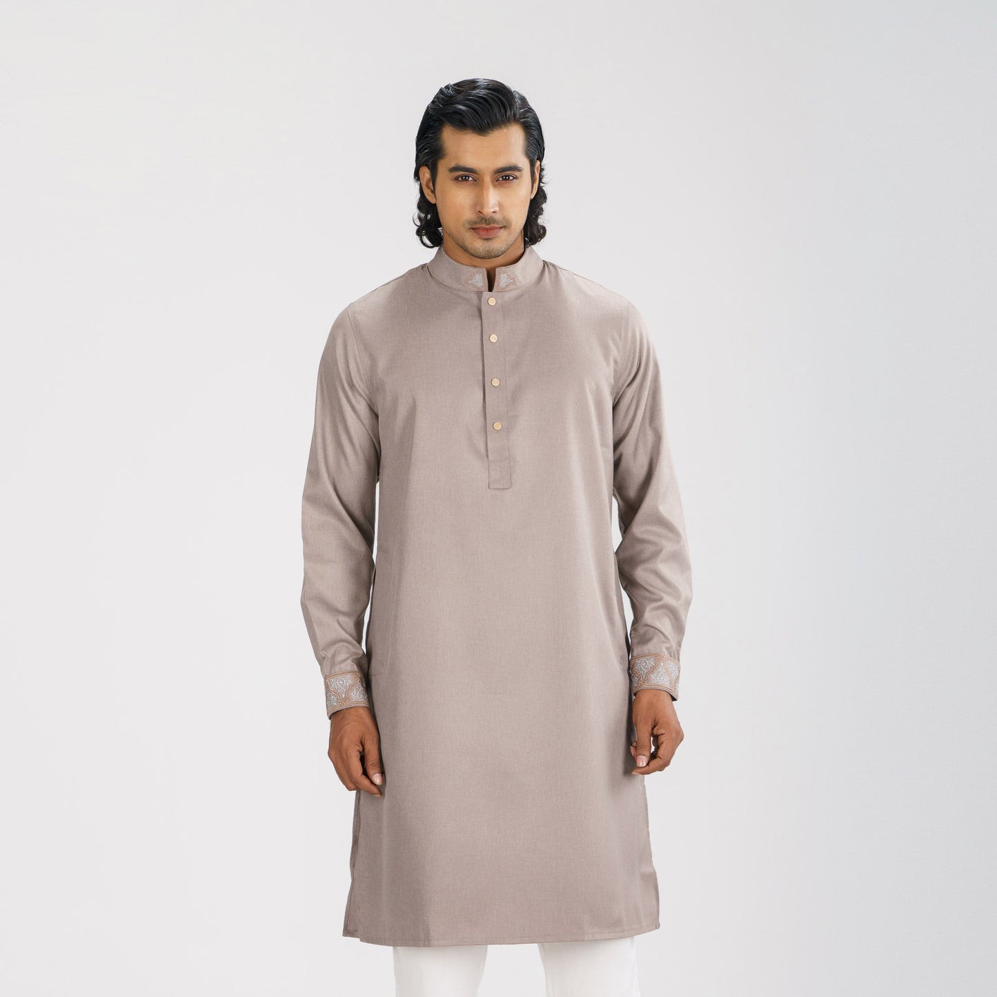 Men's Copper Grey Premium Panjabi