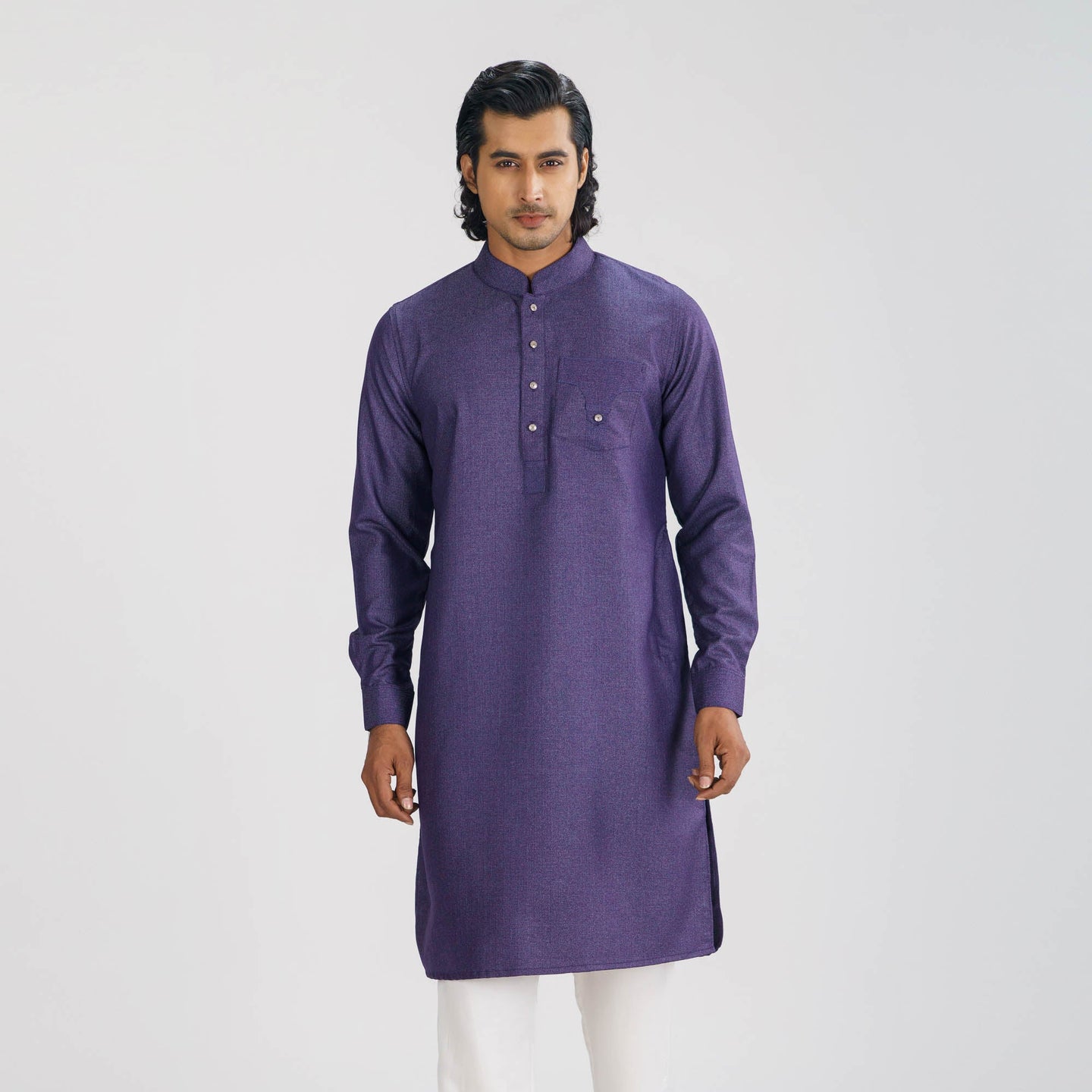 Men's Violet Premium Panjabi