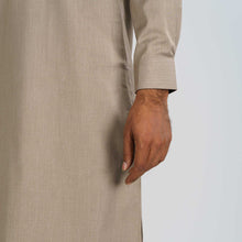 Load image into Gallery viewer, Men&#39;s Beige Brown Slim Fit Panjabi
