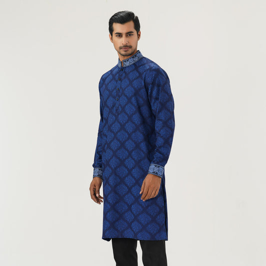 Mens Navy Premium Panjabi
