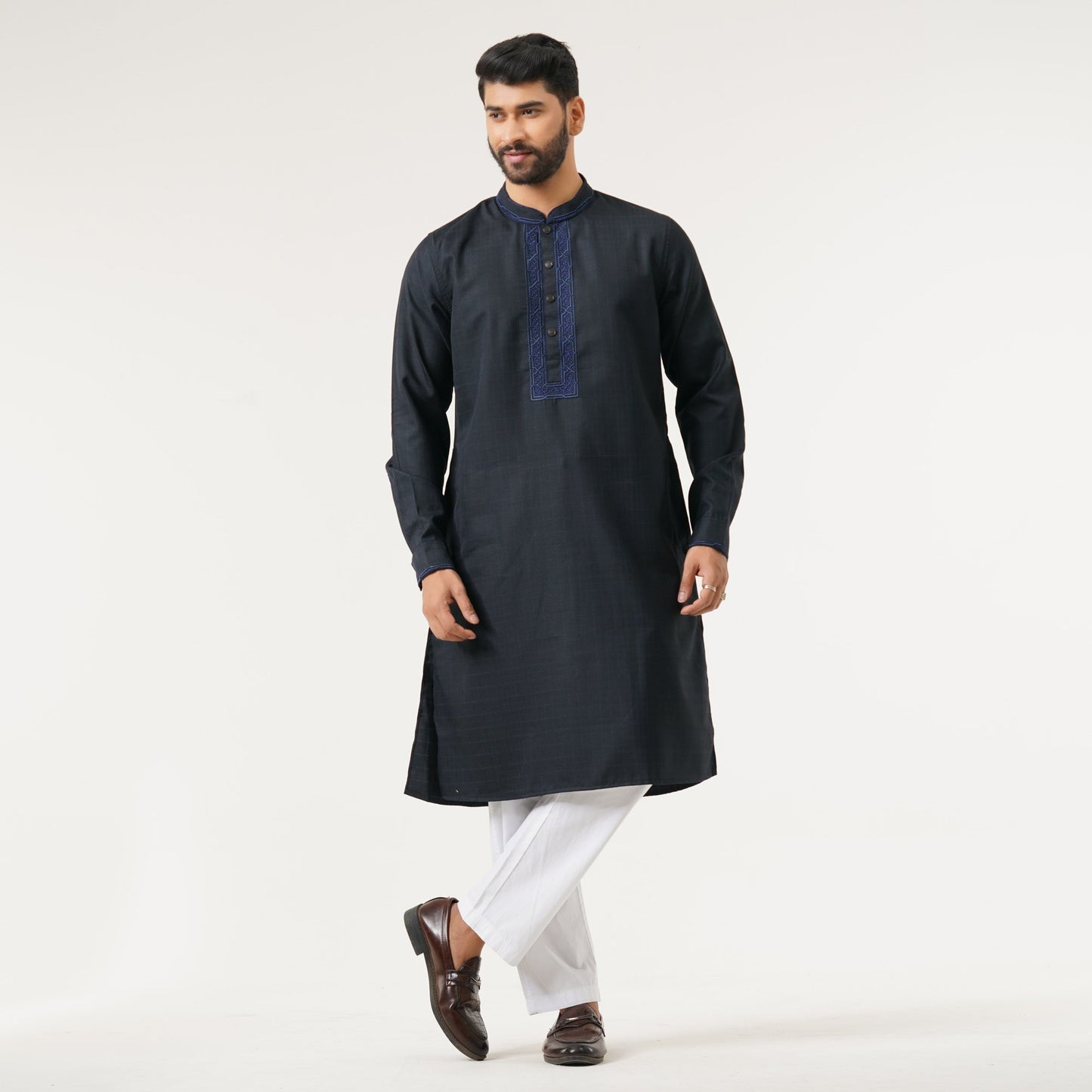 Mens Navy Premium Panjabi