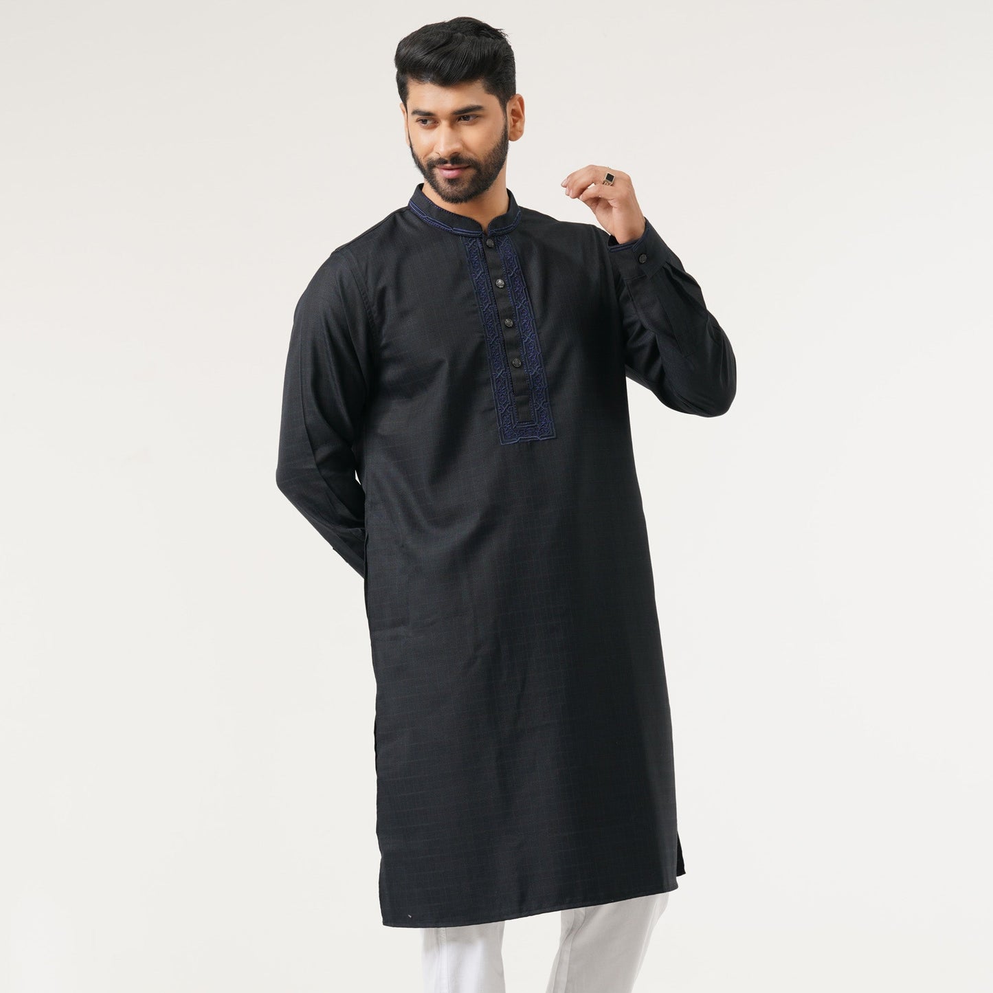 Mens Navy Premium Panjabi
