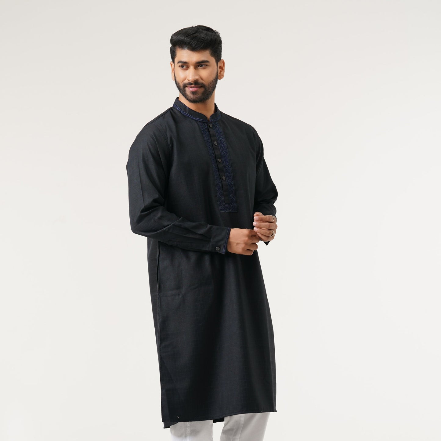 Mens Navy Premium Panjabi