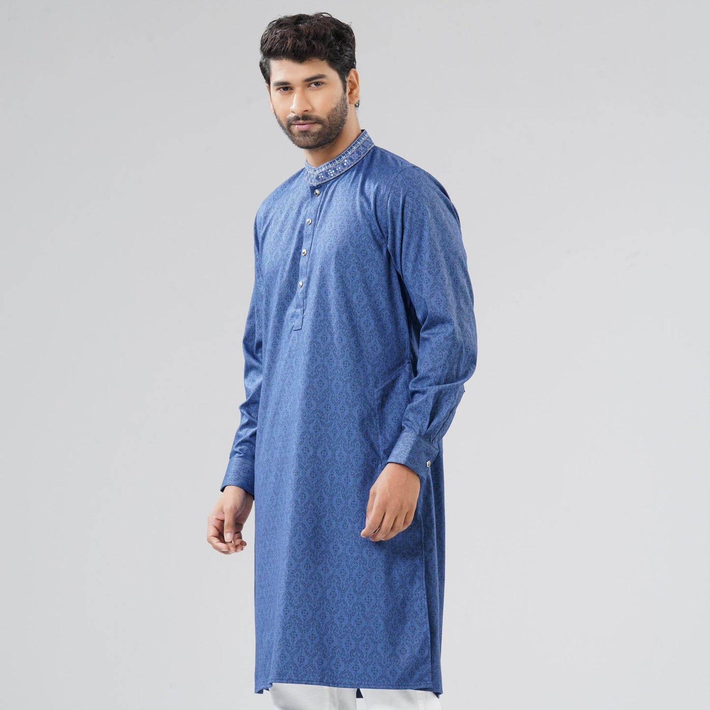 Mens Indigo Premium Panjabi