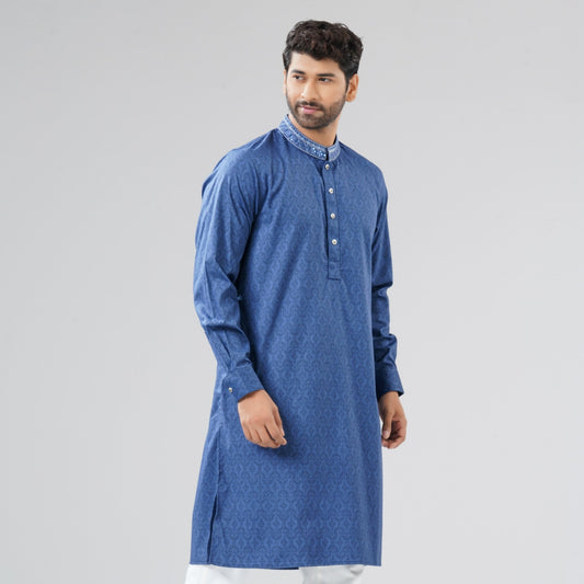 Mens Indigo Premium Panjabi