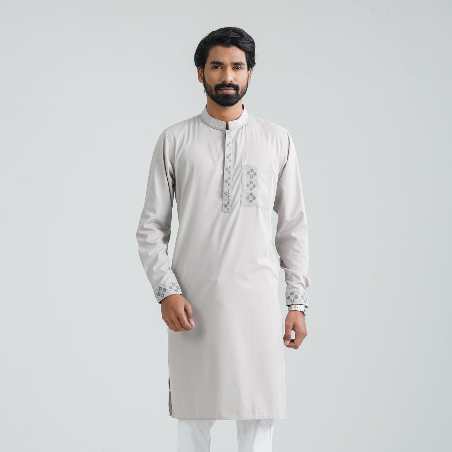 Men’s Embroidery Jacquard Panjabi