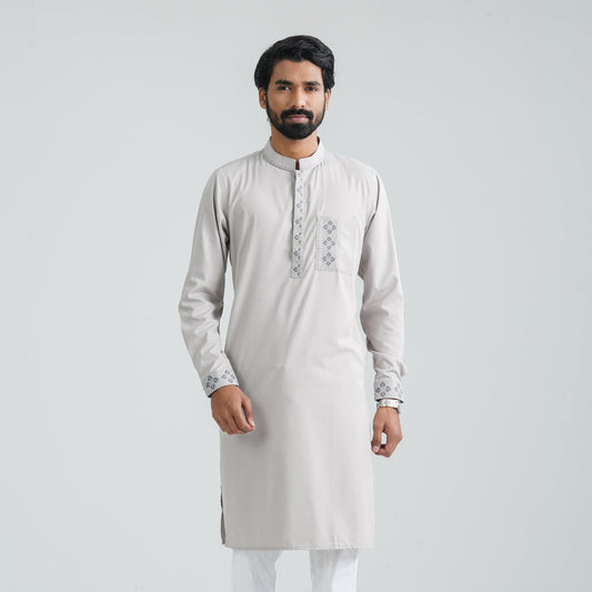 Men’s Embroidery Jacquard Panjabi