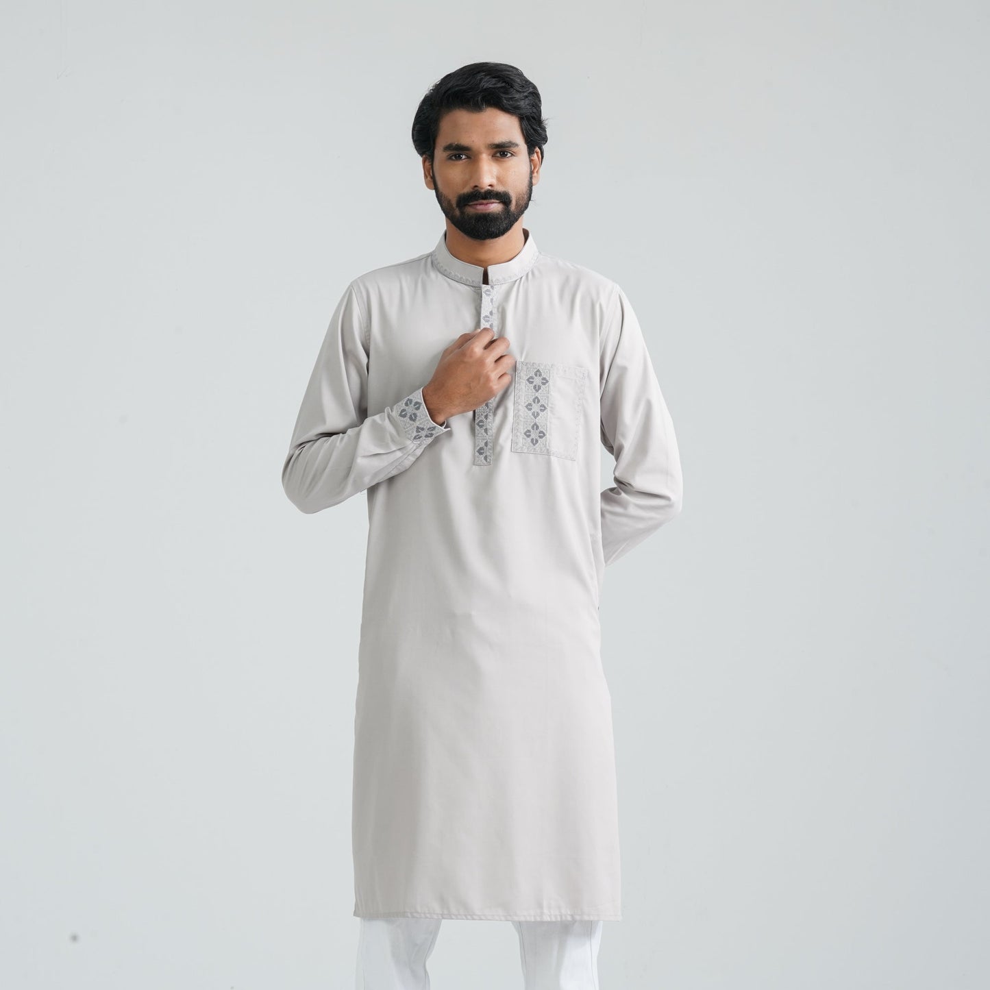 Men’s Embroidery Jacquard Panjabi