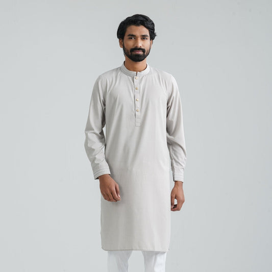 Men’s Grey Embroidery Panjabi