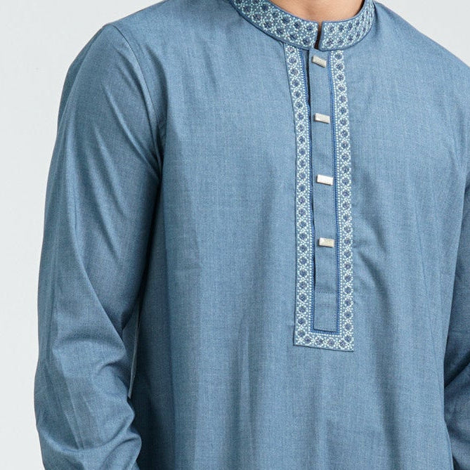 Men’s Blue Blended Panjabi