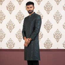 Load image into Gallery viewer, MENS SHERWANI-DEEP GREEN
