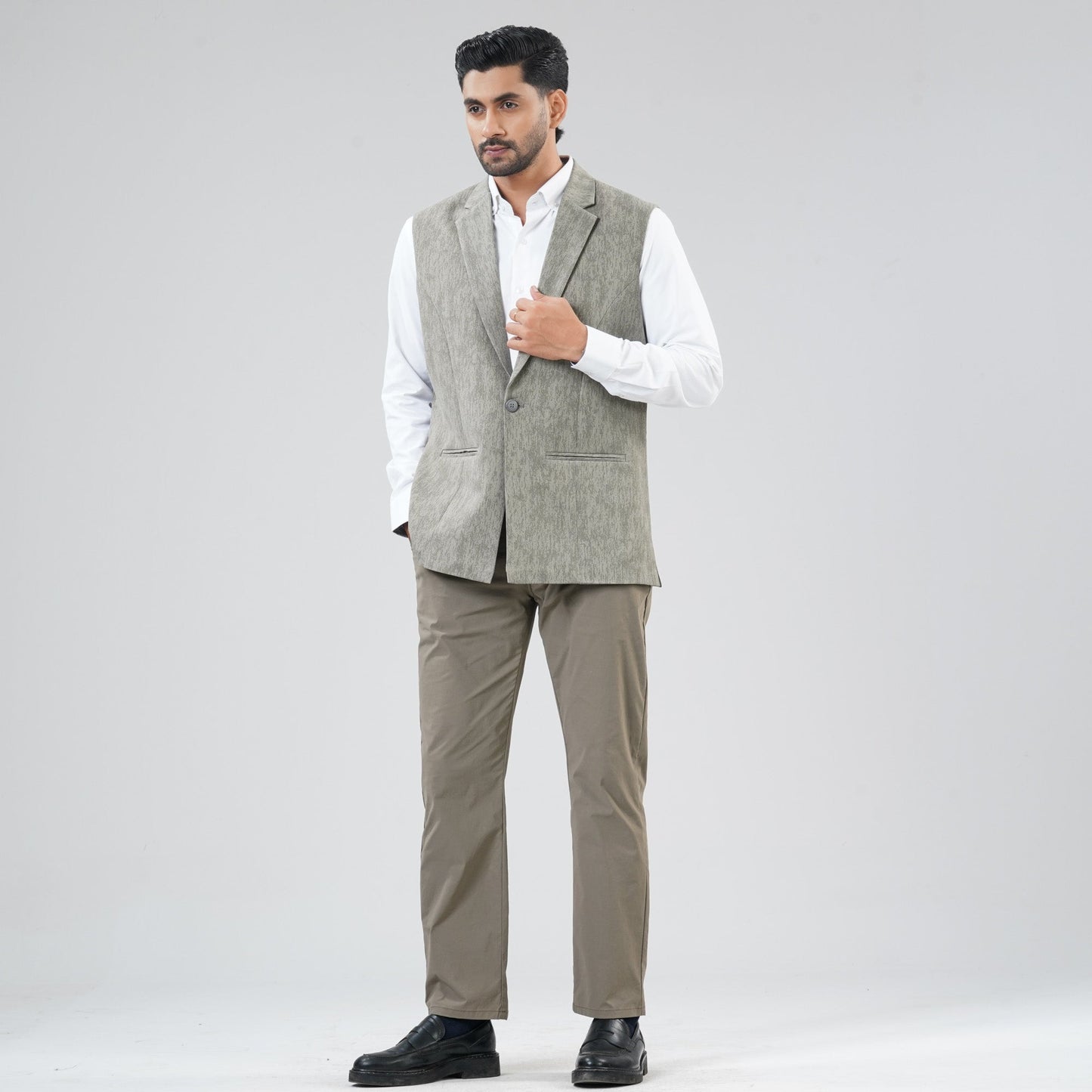 Mens Army Green Vest