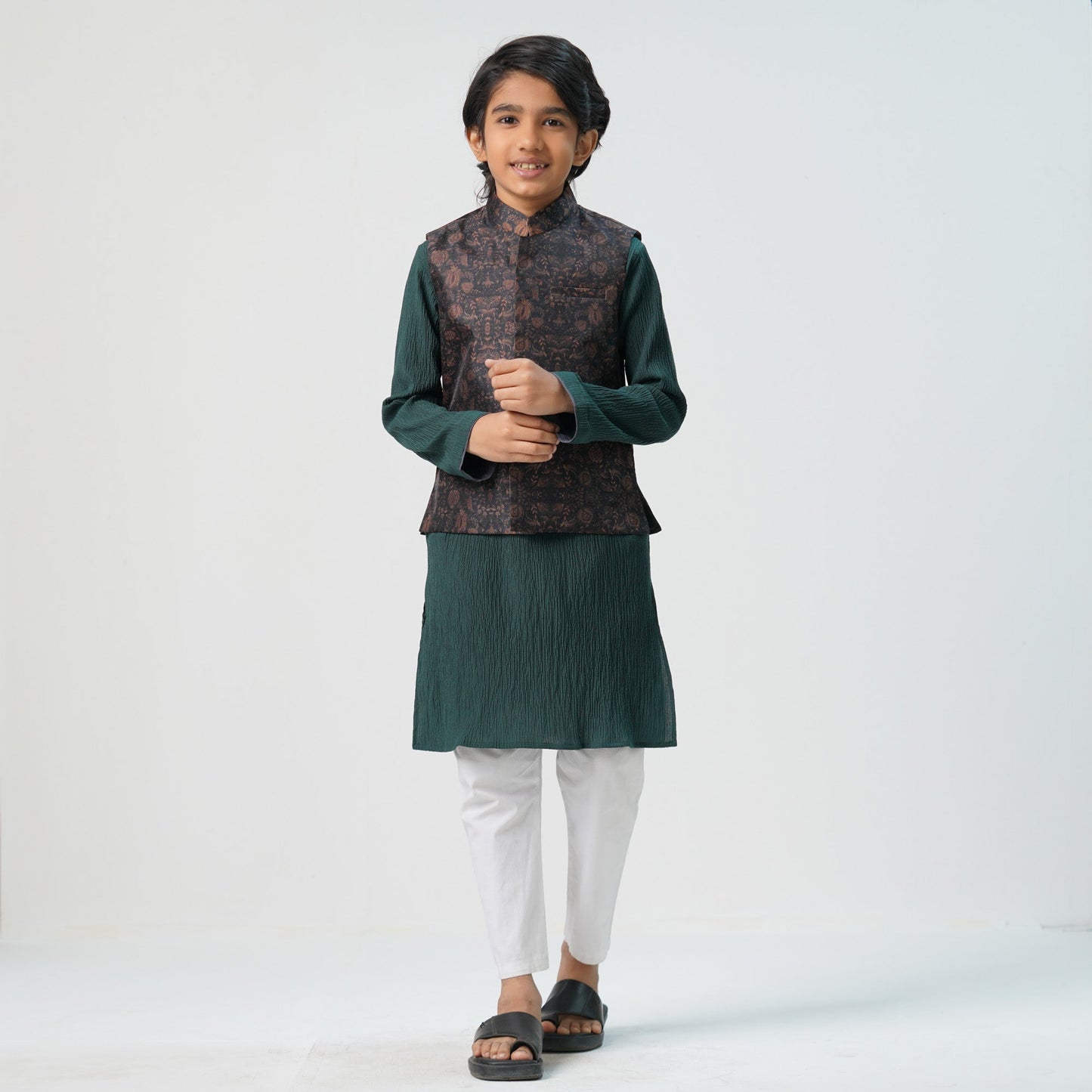Boys Coffee Color Vest