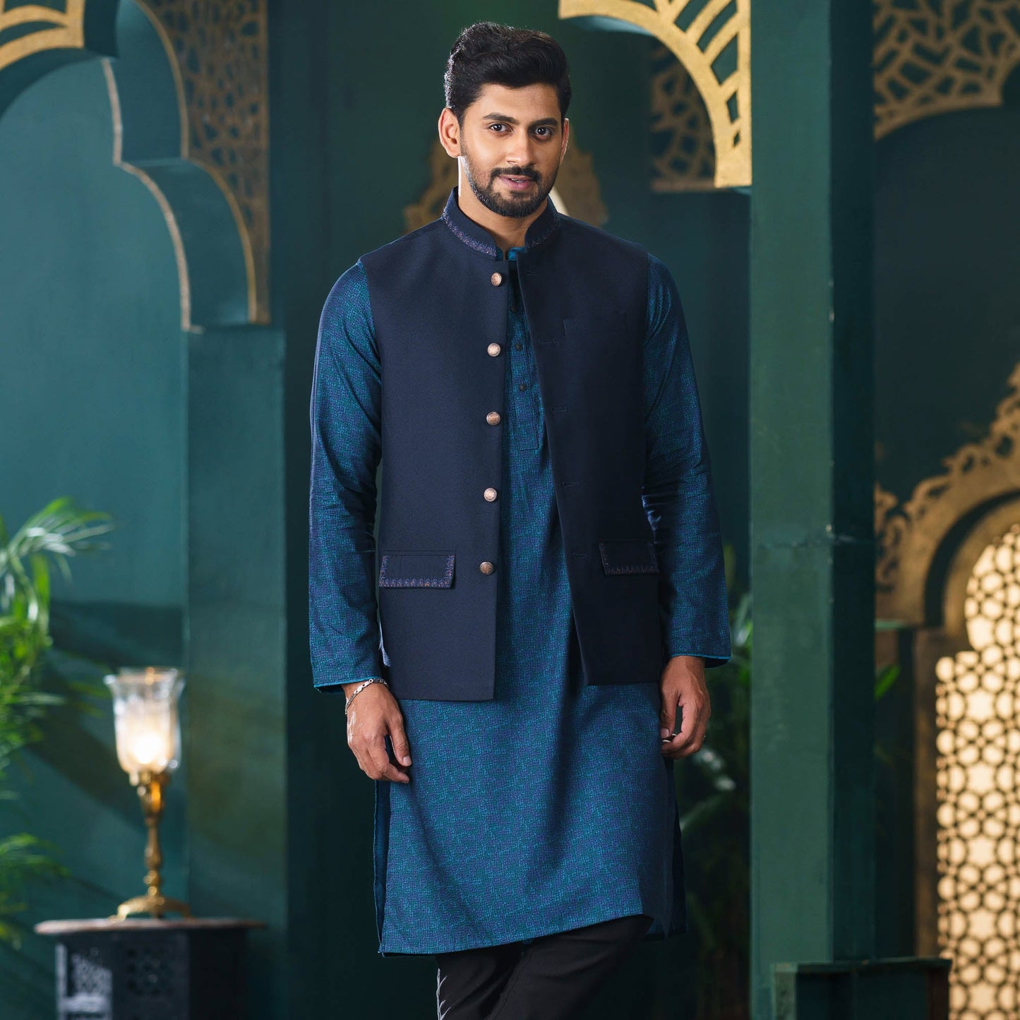 Mens Vest-Navy Blue