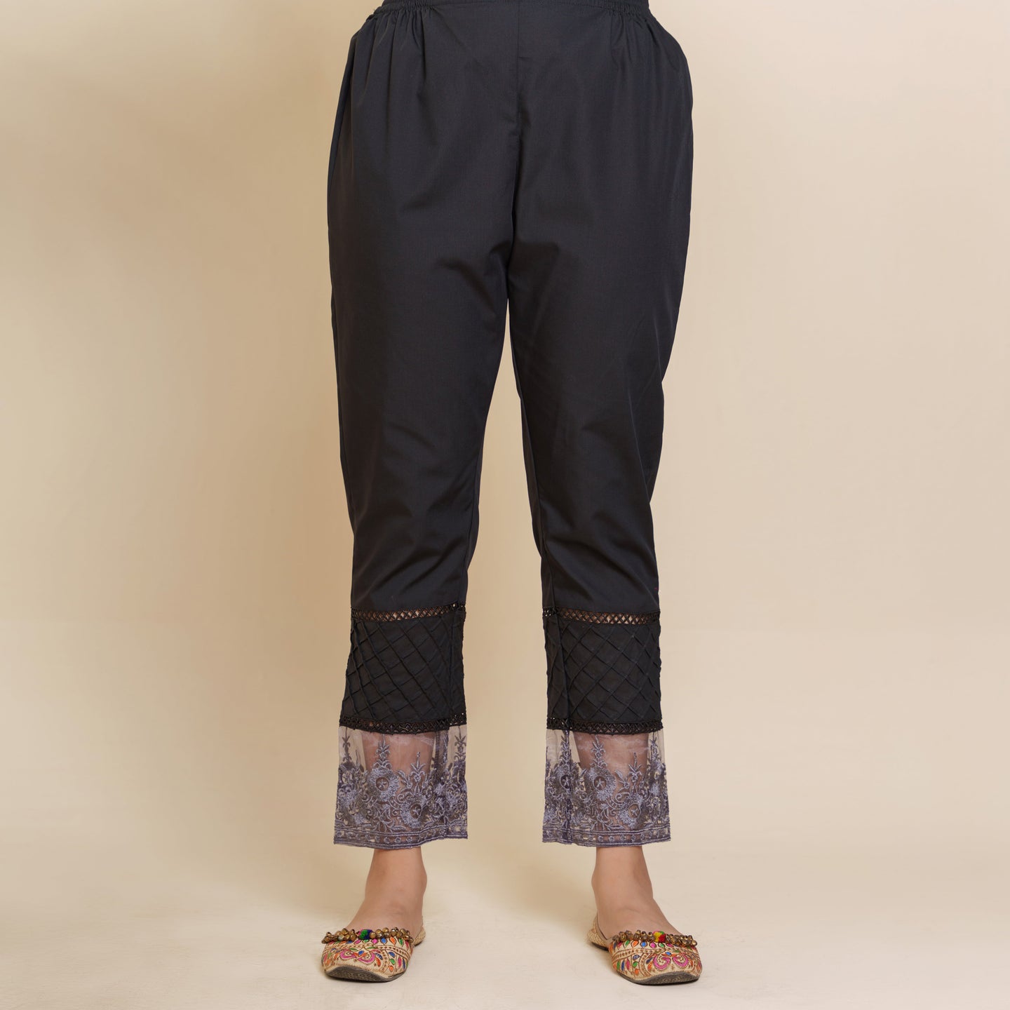 Black Lace Cotton Bottom