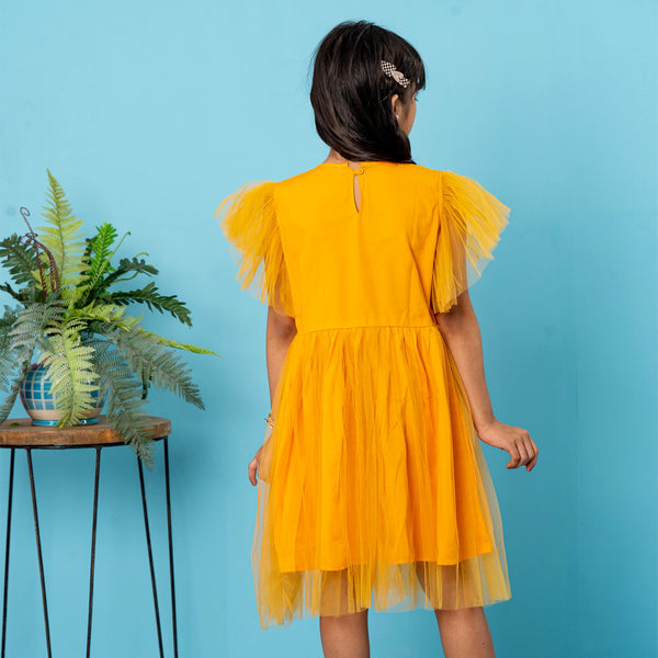 Girls Frock- Yellow