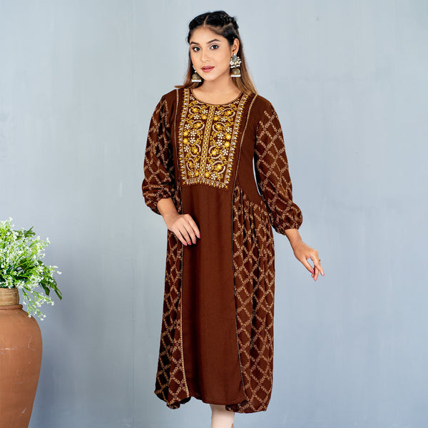 Ladies Kurti- Coffee