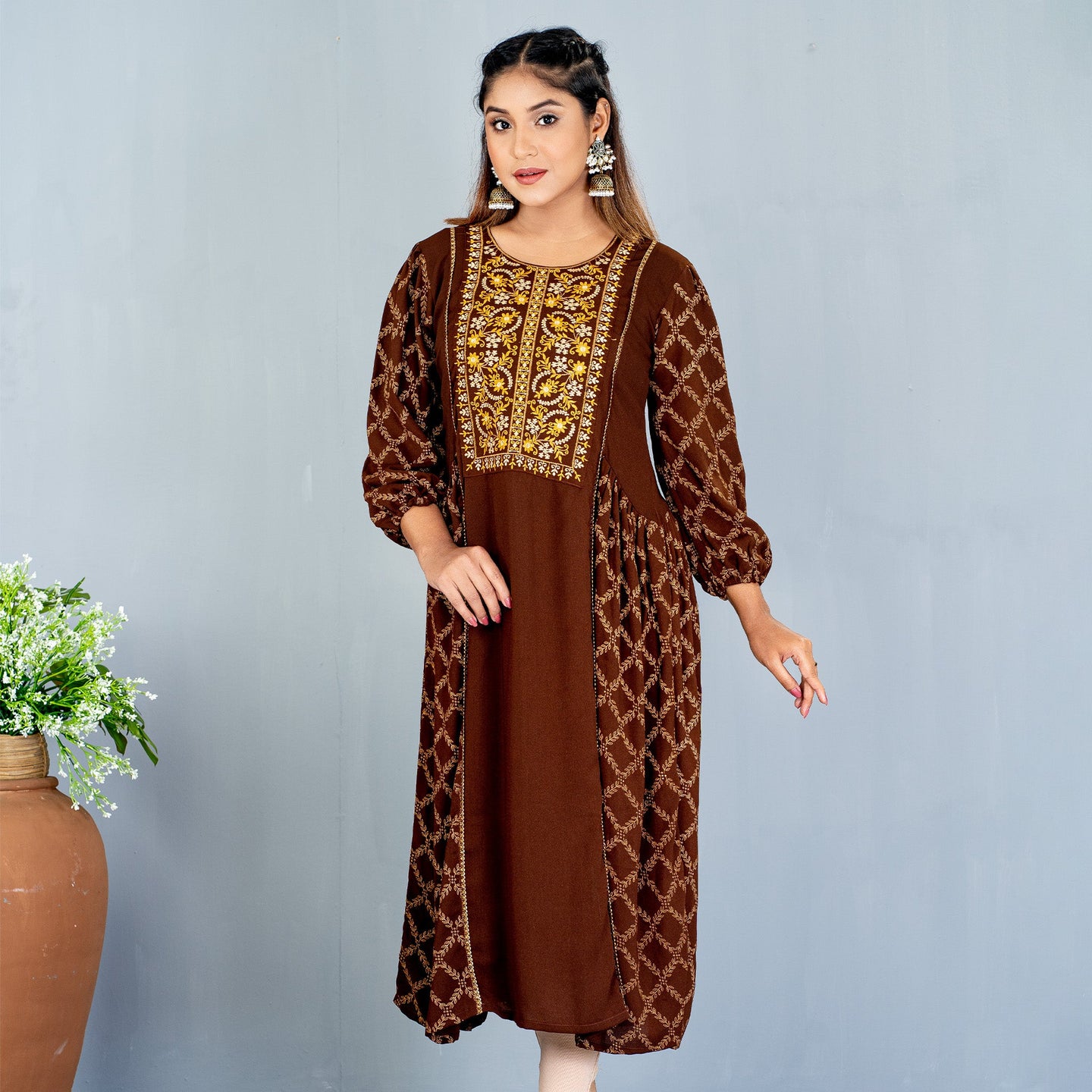 Ladies Kurti- Coffee