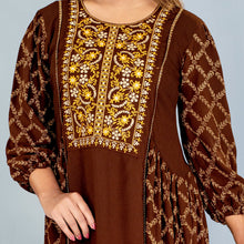 Load image into Gallery viewer, Ladies Kurti- Coffee
