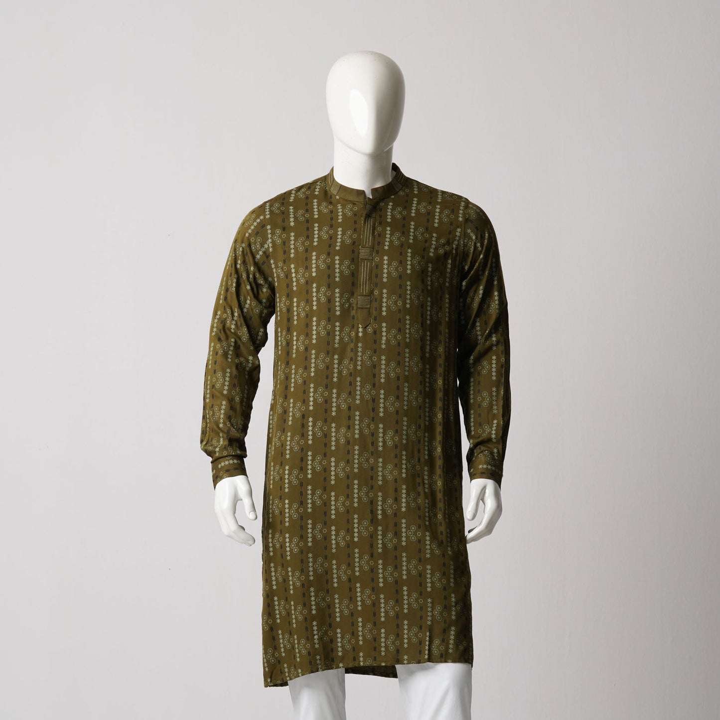 Mens Panjabi-Olive