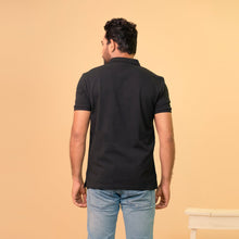 Load image into Gallery viewer, Men&#39;s Black Print Polo
