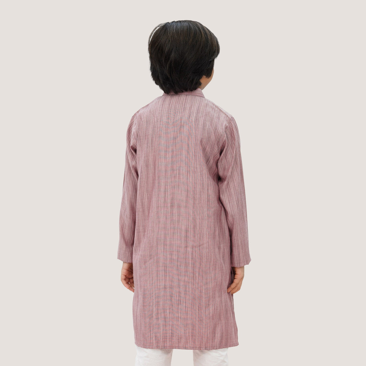 Boys' Pink Stripe Panjabi