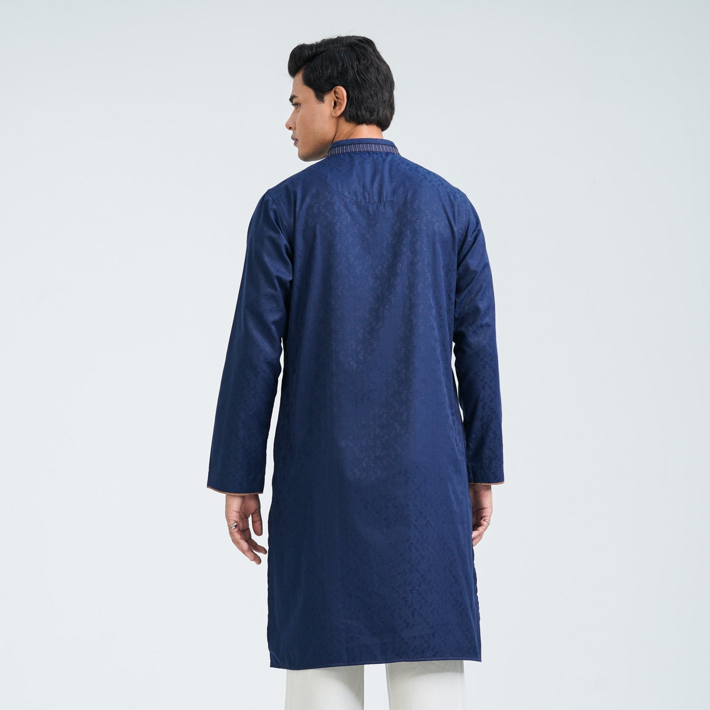 Men's Navy Blended Panjabi