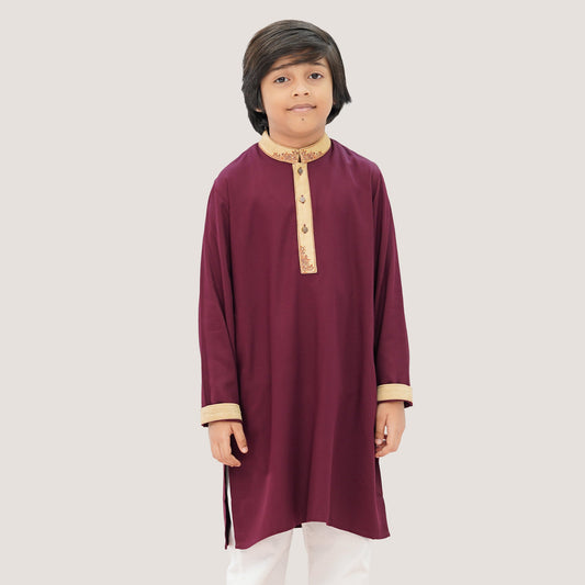 Boys' Maroon Panjabi
